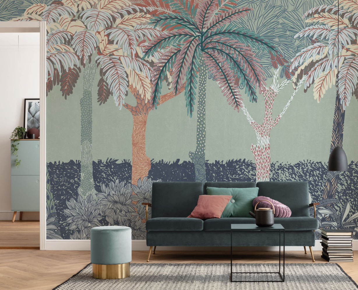 Фототапет "Patterned Palms" 400x250 - Image 3