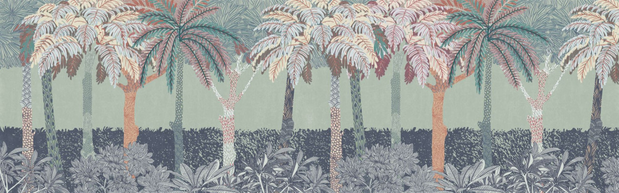 Фототапет "Patterned Palms" 400x250 - Image 6