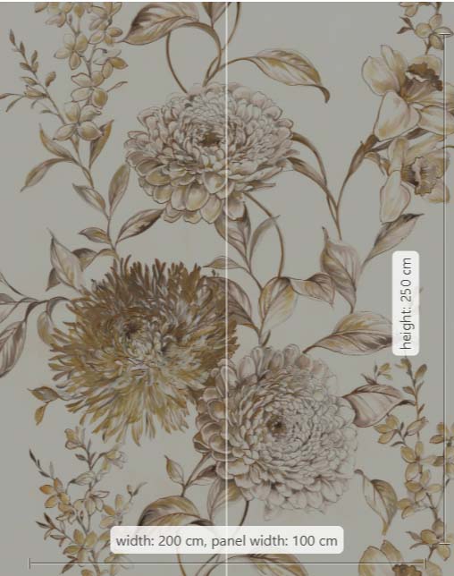 Фототапет "Vintage Chrysanthemum" 200 x 250 - Image 7