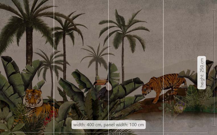 Фототапет "Tiger Jungle" 400x250 - Image 6